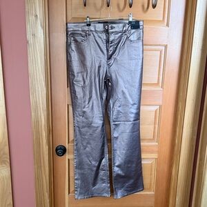 White House Black Market Shimmering Bronze Flare Pants